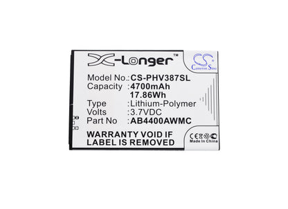 Replacement Battery for Philips  Xenium V387 – Mobile, SmartPhone – 4700mAh / 17.86Wh / 3.7V