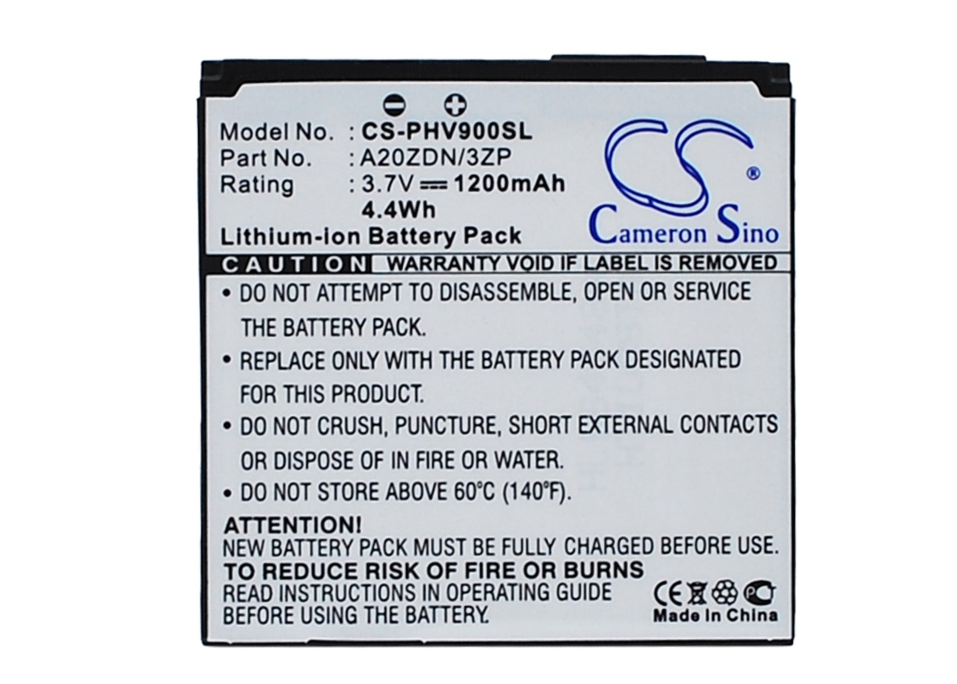 Replacement Battery for Philips Xenium V900 – Mobile, SmartPhone – 1200mAh / 3.7V - image 1