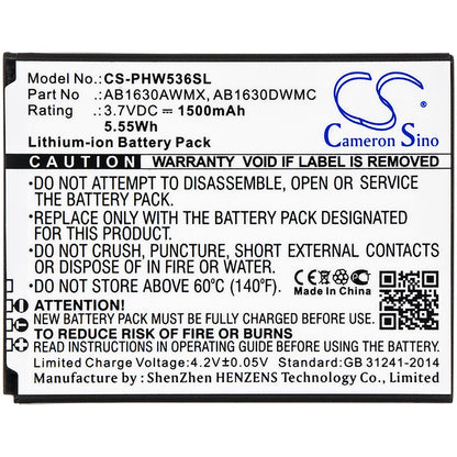 Replacement Battery for Philips Xenium W536 – Mobile, SmartPhone – 1500mAh / 3.7V - image 3