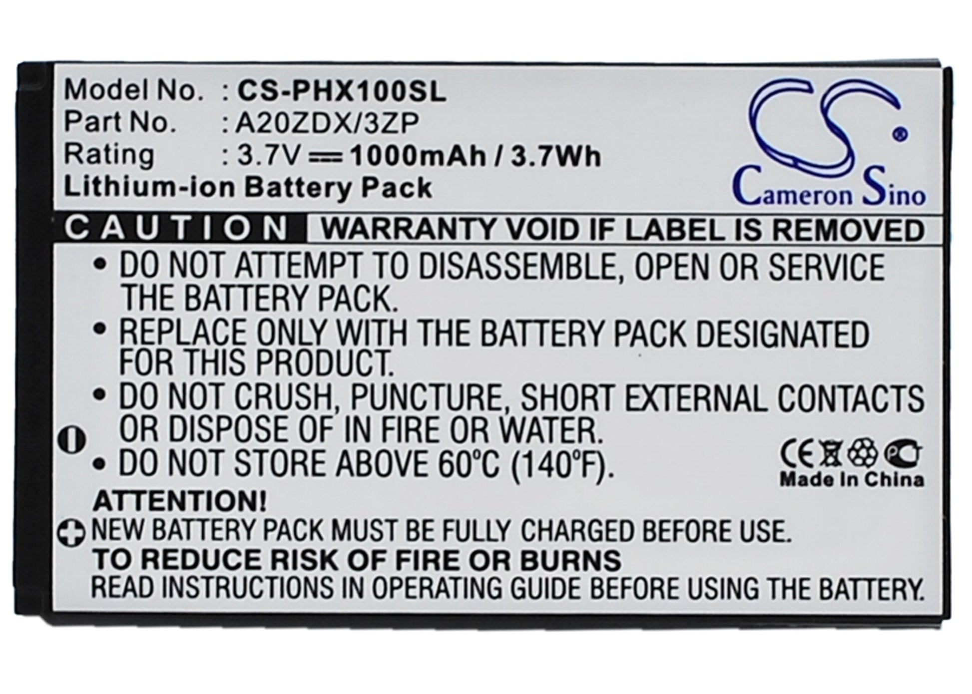 Replacement Battery for Philips Xenium X100 – Mobile, SmartPhone – 1000mAh / 3.7V - image 5
