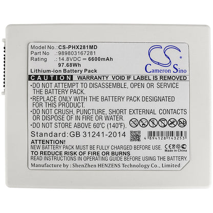 Replacement Battery for Philips HeartStart XL+ – Medical – 6600mAh / 14.8V - image 3