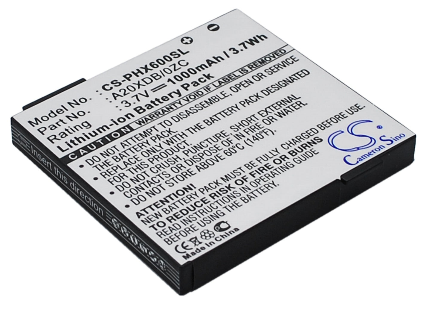 Replacement Battery for Philips  Xenium X600 – Mobile, SmartPhone – 1000mAh / 3.7V