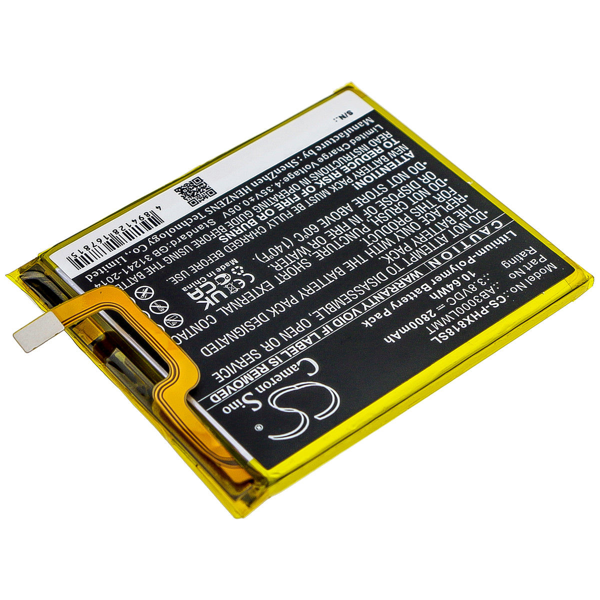 Replacement Battery for Philips Xenium X818 – Mobile, SmartPhone – 2800mAh / 3.8V
