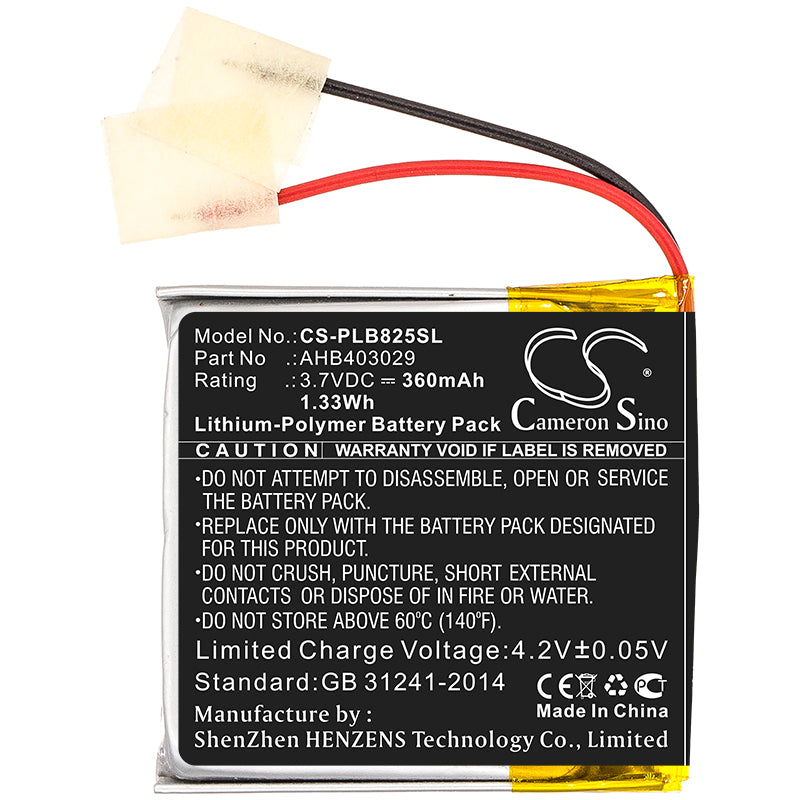Replacement Battery for Plantronics Voyager Focus B825 – Wireless Headset – 360mAh / 3.7V - image 3