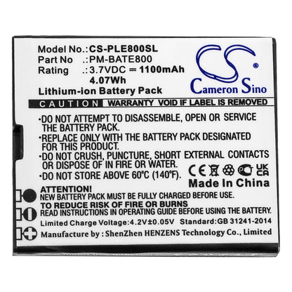 Replacement Battery for Plum E800 – Mobile, SmartPhone – 1100mAh / 3.7V