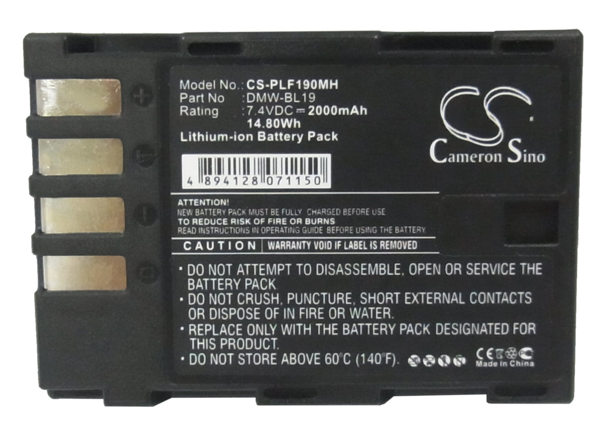 Replacement Battery for Panasonic Lumix DMC-GH3 – Camera – 2000mAh / 7.4V