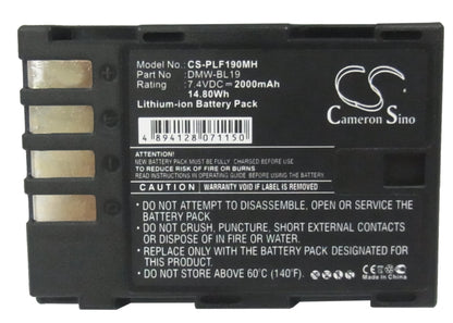 Replacement Battery for Panasonic Lumix DMC-GH3 – Camera – 2000mAh / 7.4V