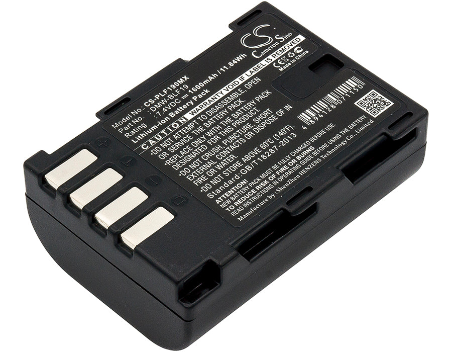Replacement Battery for Panasonic Lumix DMC-GH3 – Camera – 1600mAh / 7.4V