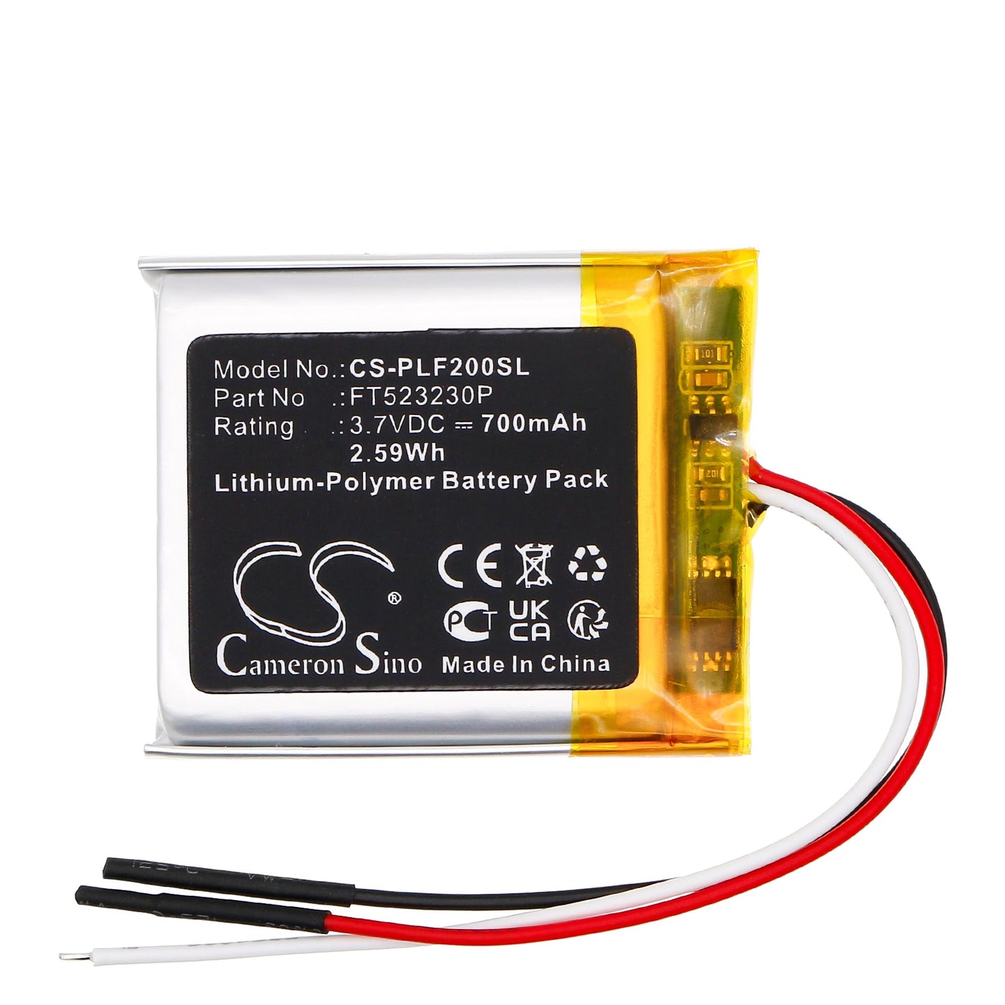 Replacement Battery for Technics  EAH-F70N – Wireless Headset – 700mAh / 2.59Wh / 3.7V