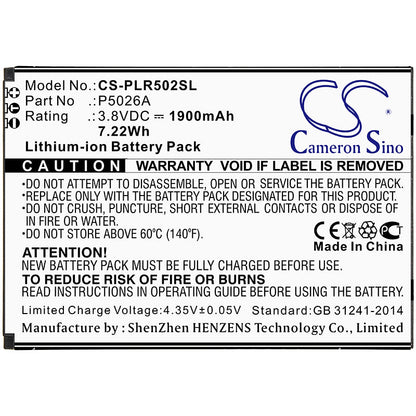 Replacement Battery for Polaroid  Cosmo L – Mobile, SmartPhone – 1900mAh / 7.22Wh / 3.8V