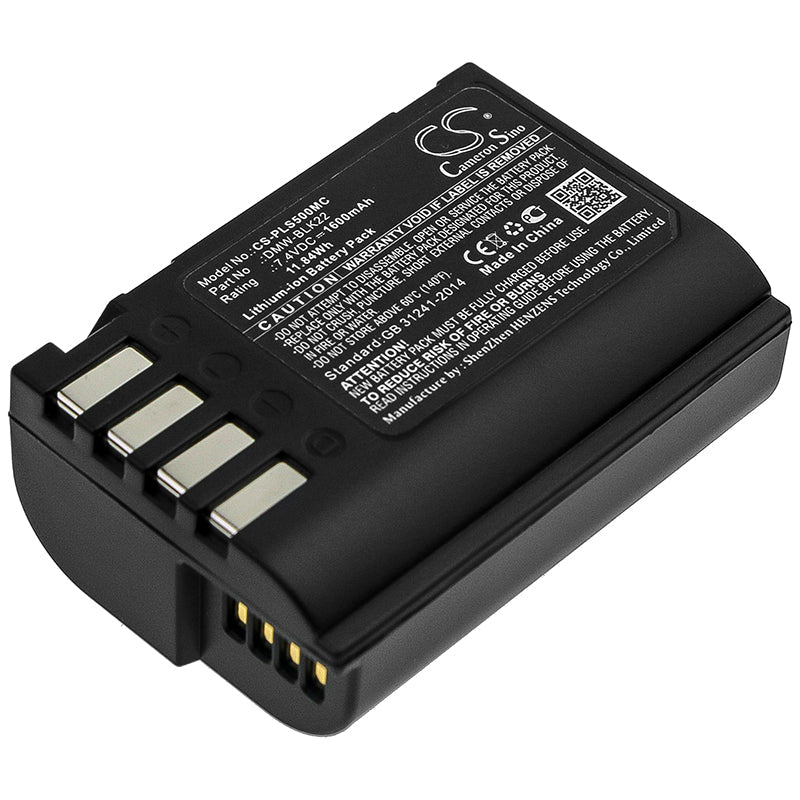 Replacement Battery for Panasonic  Lumix DC-S5 – Camera – 1600mAh / 11.84Wh / 7.4V
