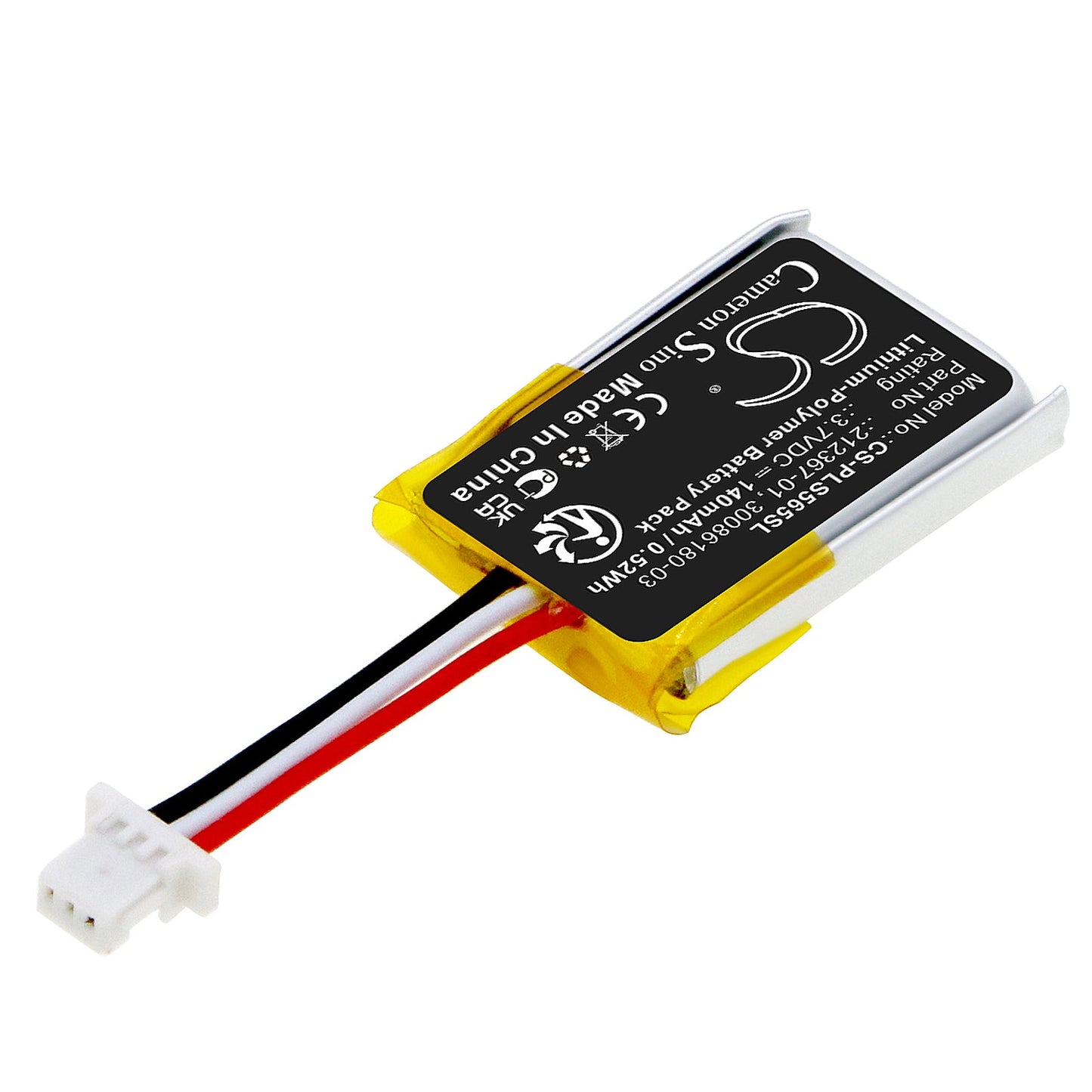Replacement Battery for Plantronics  C565 – Wireless Headset – 140mAh / 0.52Wh / 3.7V