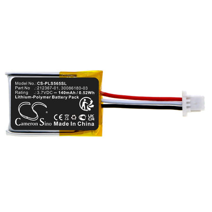 Replacement Battery for Plantronics  C565 – Wireless Headset – 140mAh / 0.52Wh / 3.7V