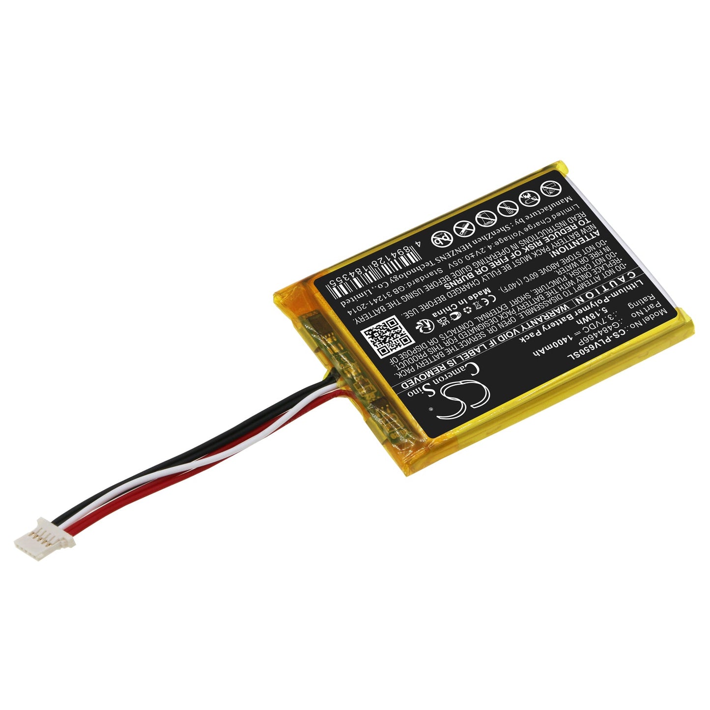 Replacement Battery for Polar  V650 – GPS, Navigator – 1400mAh / 5.18Wh / 3.7V