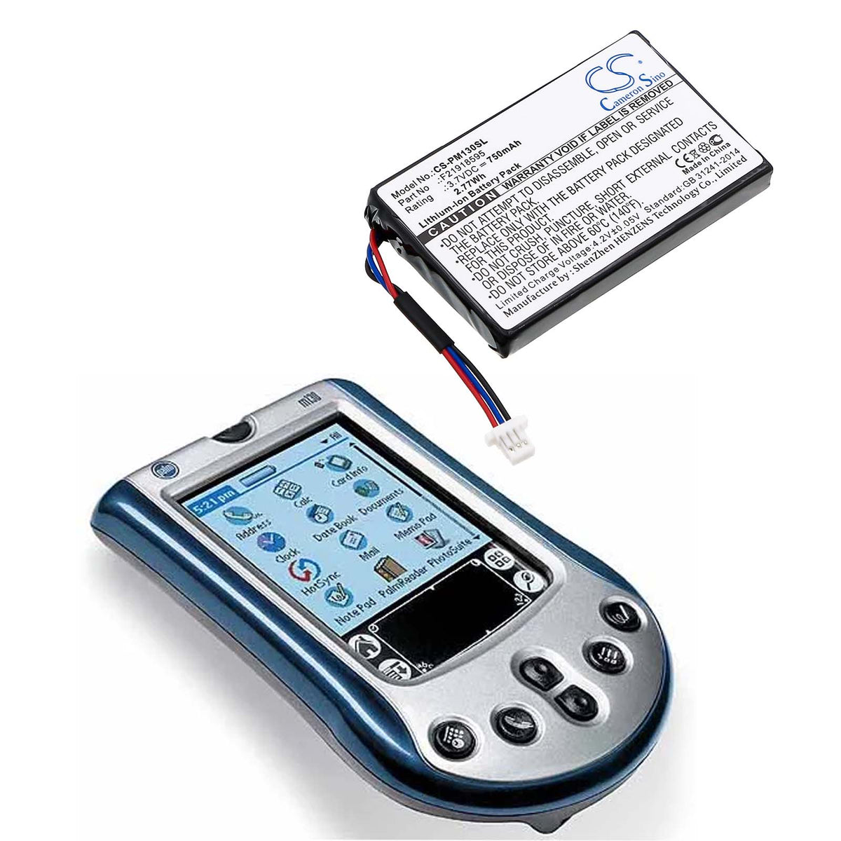 Replacement Battery for Palm M130 – PDA, Pocket PC – 750mAh / 3.7V