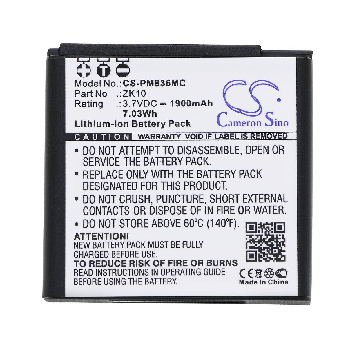 Replacement Battery for Polaroid iM1836 – Camera – 1900mAh / 3.7V