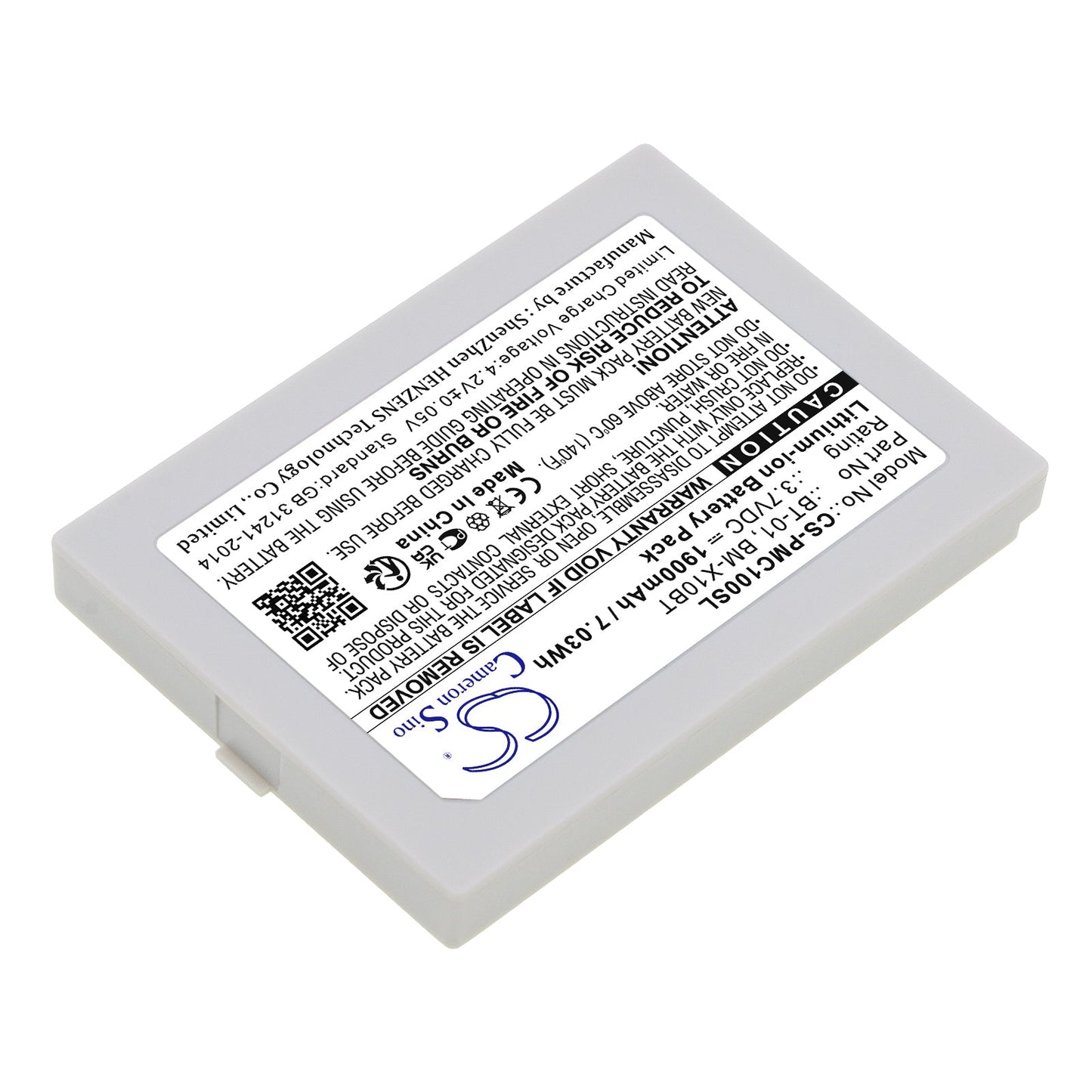 Replacement Battery for Pliant  00004394 – Wireless Headset – 1900mAh / 7.03Wh / 3.7V