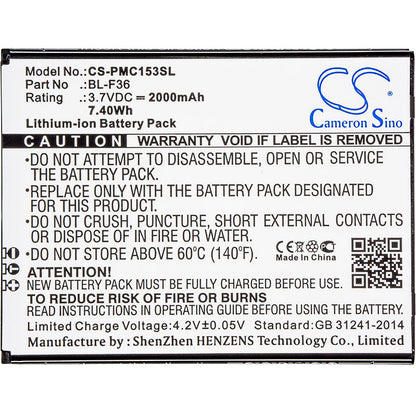 Replacement Battery for PHICOMM  C1530L – Mobile, SmartPhone – 2000mAh / 7.40Wh / 3.7V