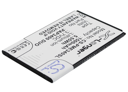 Replacement Battery for Prestigio  MultiPhone 3400 Duo – Mobile, SmartPhone – 1500mAh / 5.55Wh / 3.7V