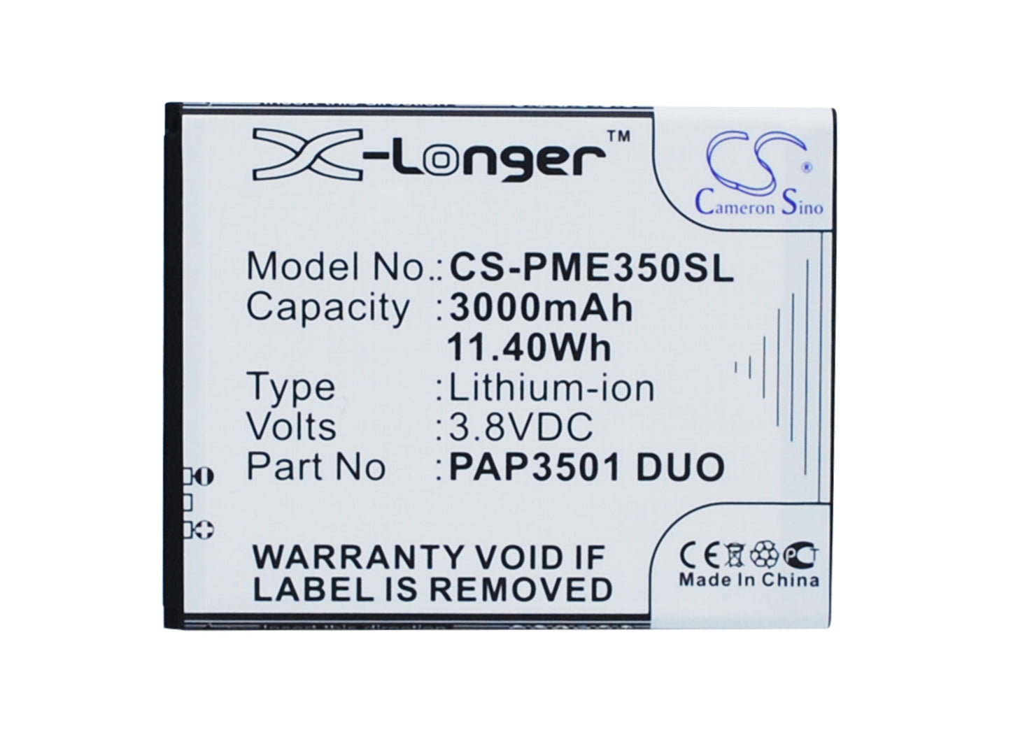 Replacement Battery for Prestigio MultiPhone 3501 DUO – Mobile, SmartPhone – 3000mAh / 3.8V - image 5