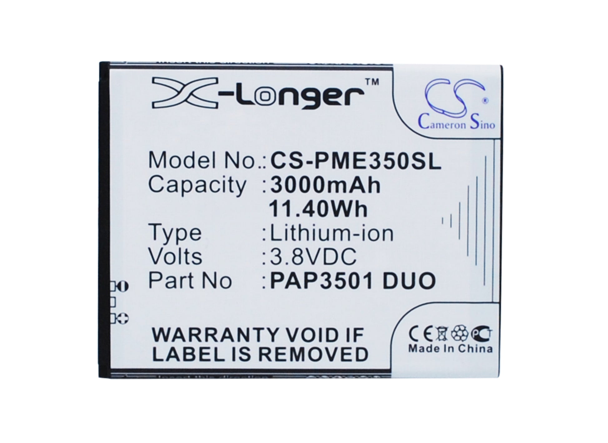 Replacement Battery for Prestigio MultiPhone 3501 DUO – Mobile, SmartPhone – 3000mAh / 3.8V - image 5