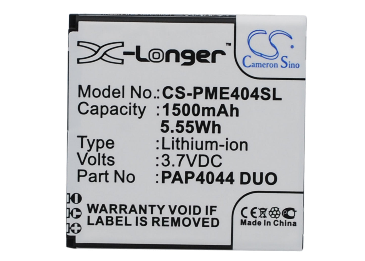 Replacement Battery for Prestigio MultiPhone 4044 Duo – Mobile, SmartPhone – 1500mAh / 3.7V - image 1