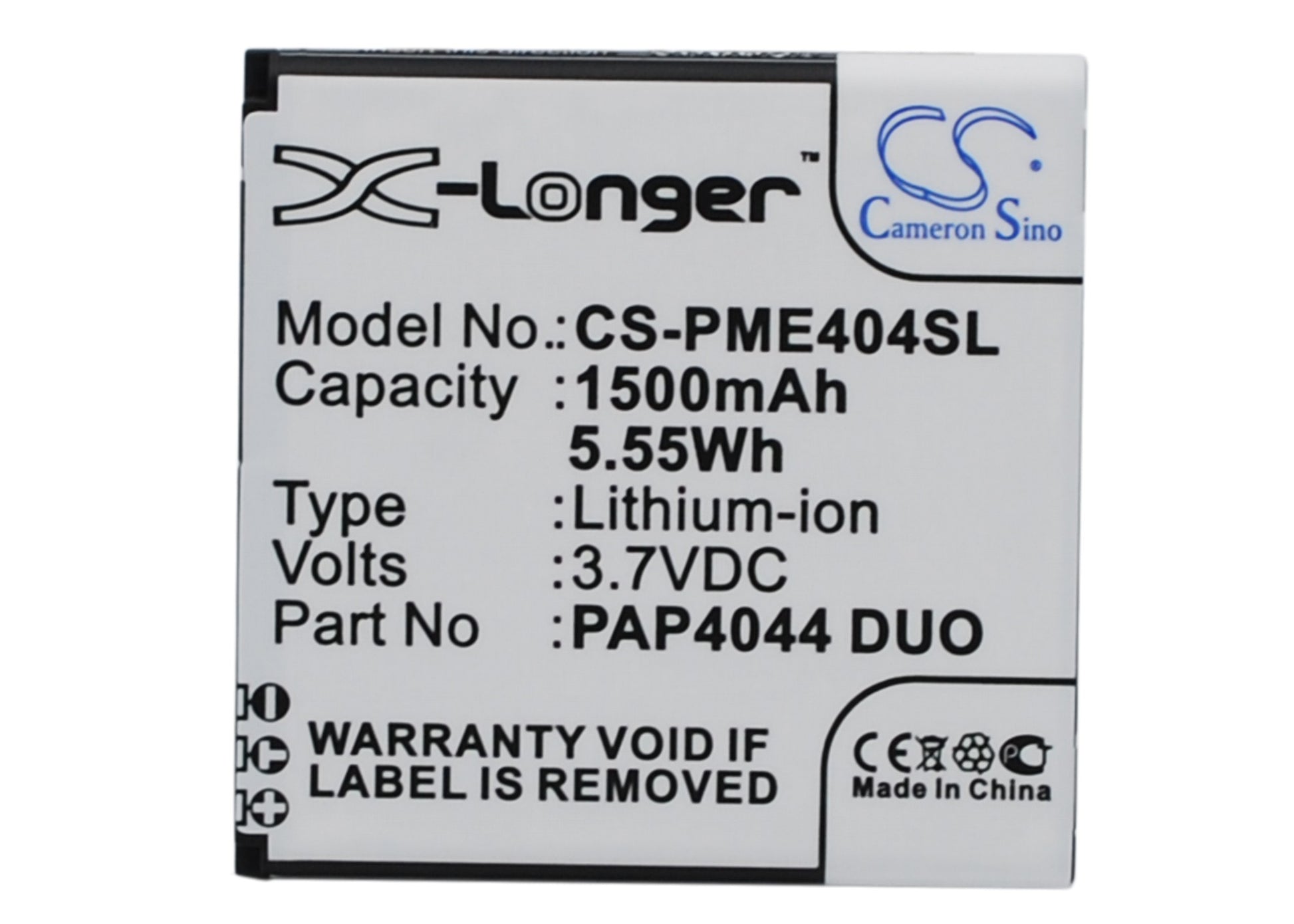 Replacement Battery for Prestigio MultiPhone 4044 Duo – Mobile, SmartPhone – 1500mAh / 3.7V - image 1