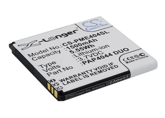 Replacement Battery for Prestigio  MultiPhone 4044 Duo – Mobile, SmartPhone – 1500mAh / 5.55Wh / 3.7V