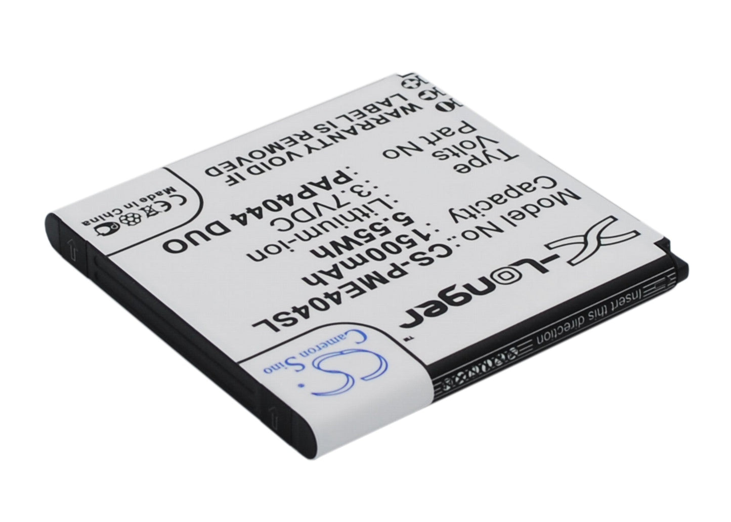 Replacement Battery for Prestigio  MultiPhone 4044 Duo – Mobile, SmartPhone – 1500mAh / 5.55Wh / 3.7V