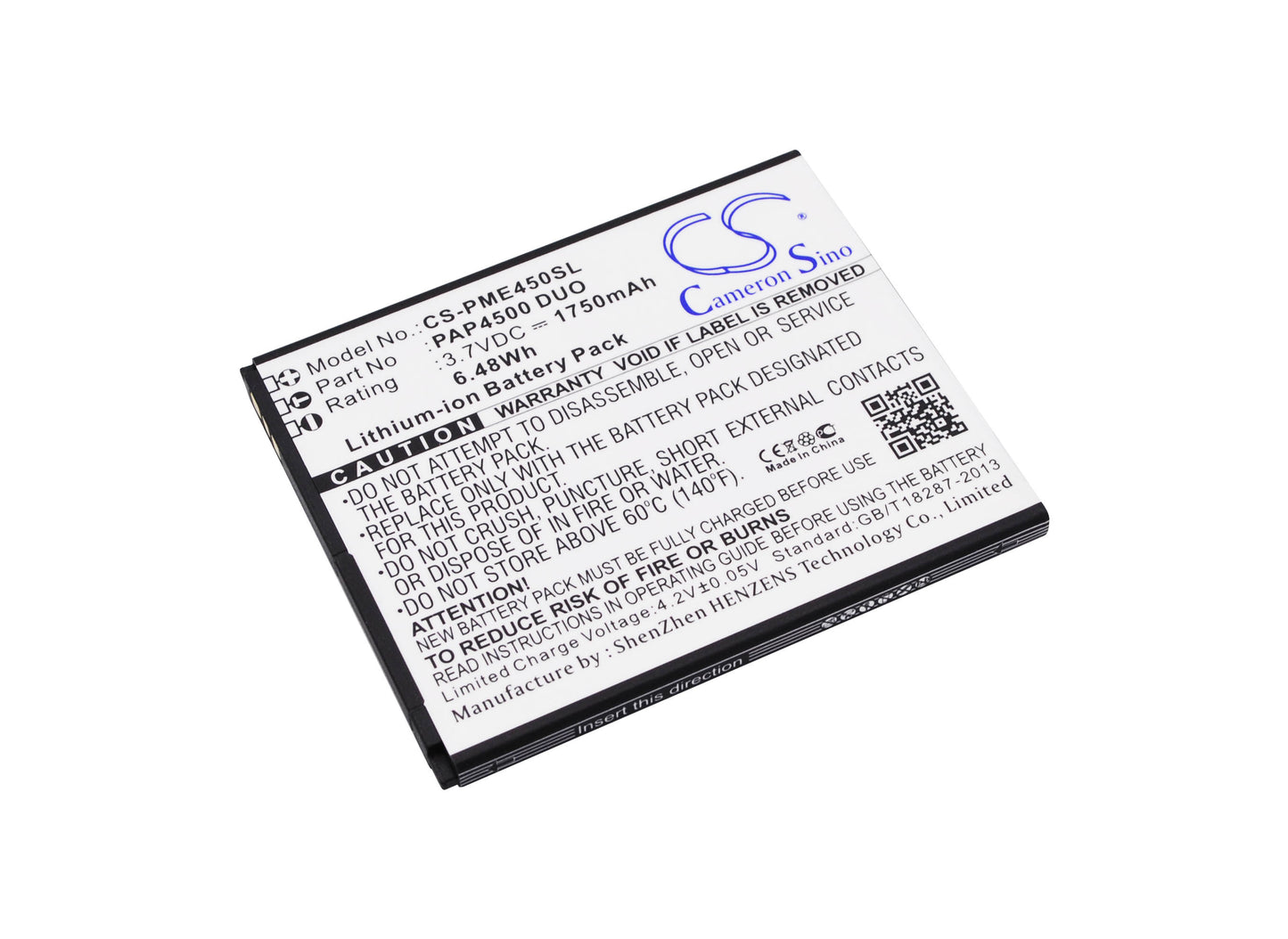 Replacement Battery for Prestigio MultiPhone 4500 Duo – Mobile, SmartPhone – 1750mAh / 3.7V - image 1