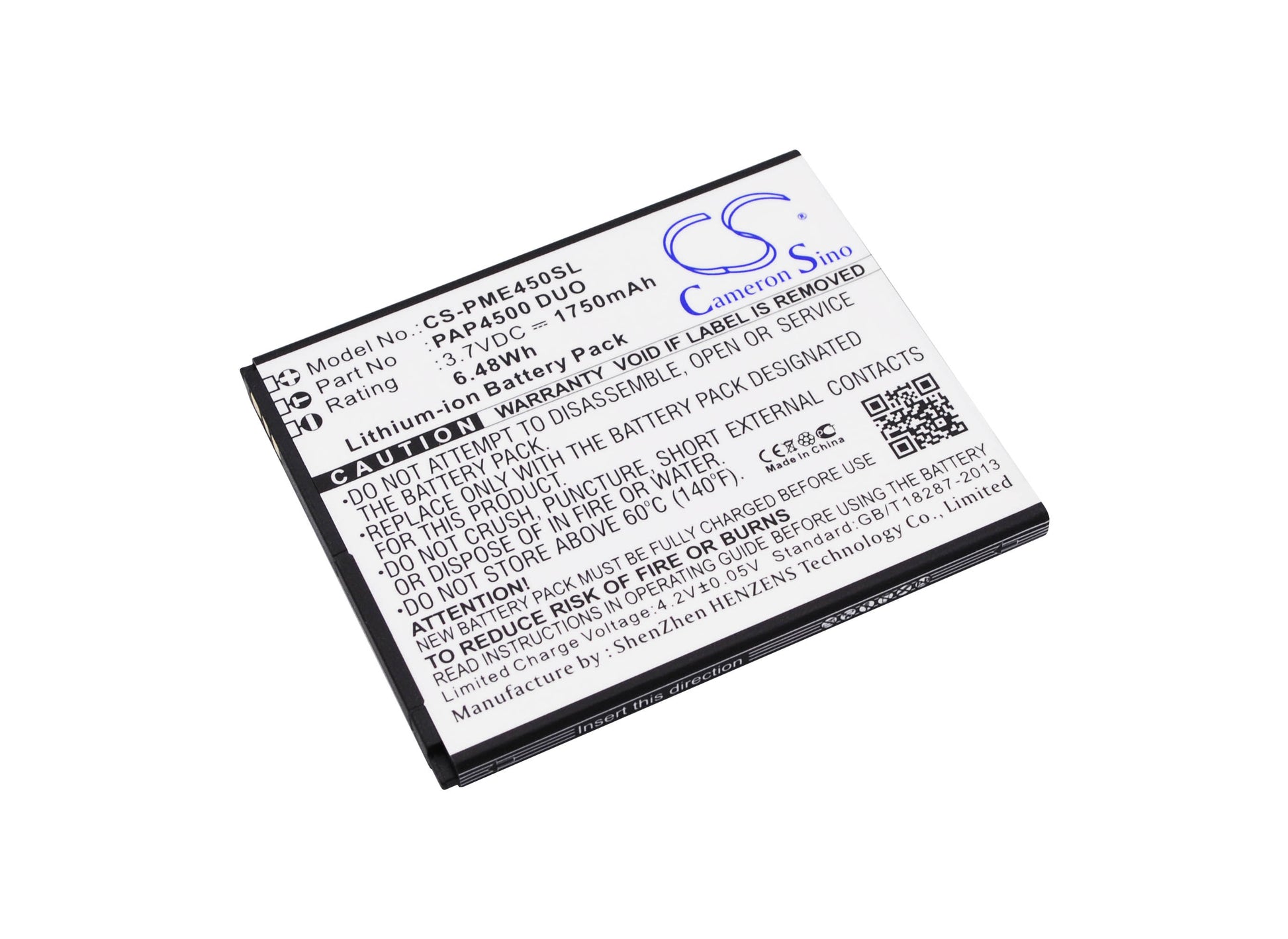 Replacement Battery for Prestigio MultiPhone 4500 Duo – Mobile, SmartPhone – 1750mAh / 3.7V - image 1