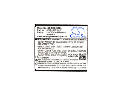 Replacement Battery for Prestigio MultiPhone 4505 Duo – Mobile, SmartPhone – 1700mAh / 3.8V - image 5