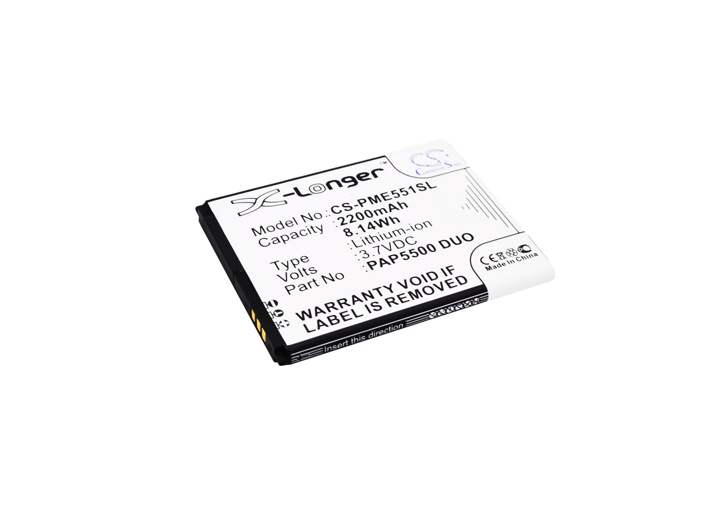 Replacement Battery for Prestigio MultiPhone 5500 Duo – Mobile, SmartPhone – 2200mAh / 3.7V - image 1