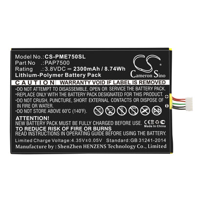 Replacement Battery for Prestigio MultiPhone 7500 – Mobile, SmartPhone – 2300mAh / 3.8V - image 3
