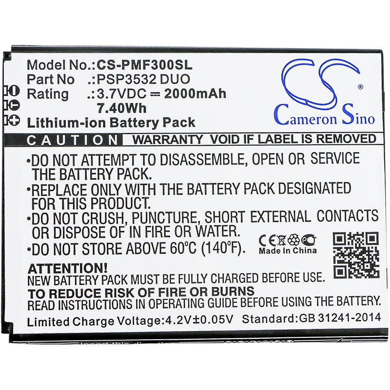 Replacement Battery for Prestigio Muze F3 – Mobile, SmartPhone – 2000mAh / 3.7V - image 3