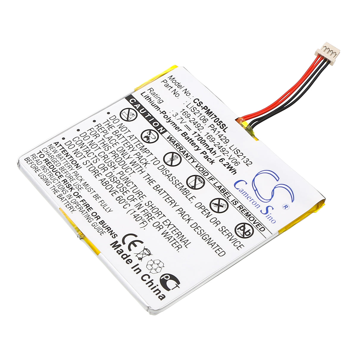 Replacement Battery for Palm i705 – PDA, Pocket PC – 1700mAh / 3.7V