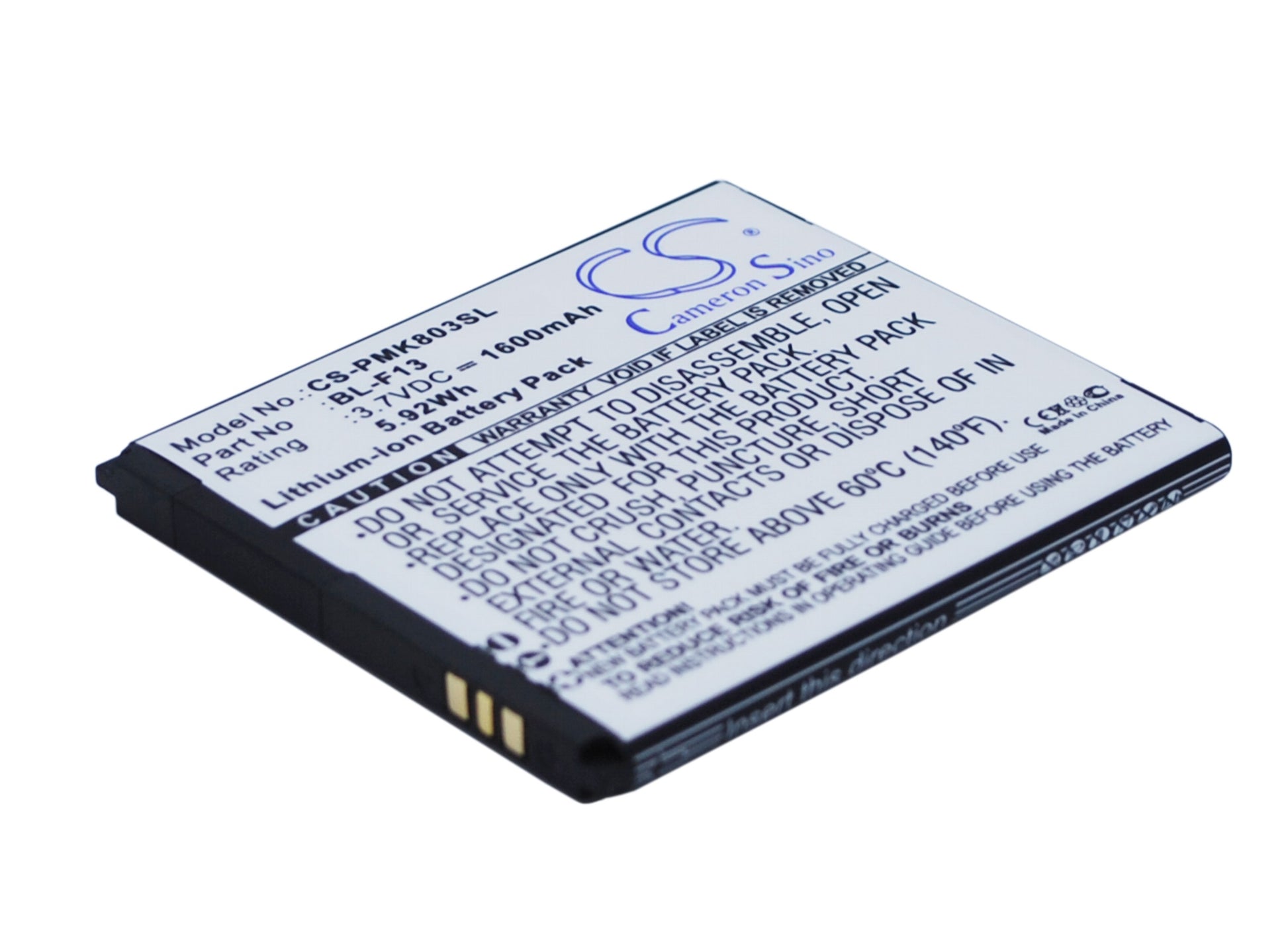 Replacement Battery for PHICOMM i803 – Mobile, SmartPhone – 1600mAh / 3.7V - image 2