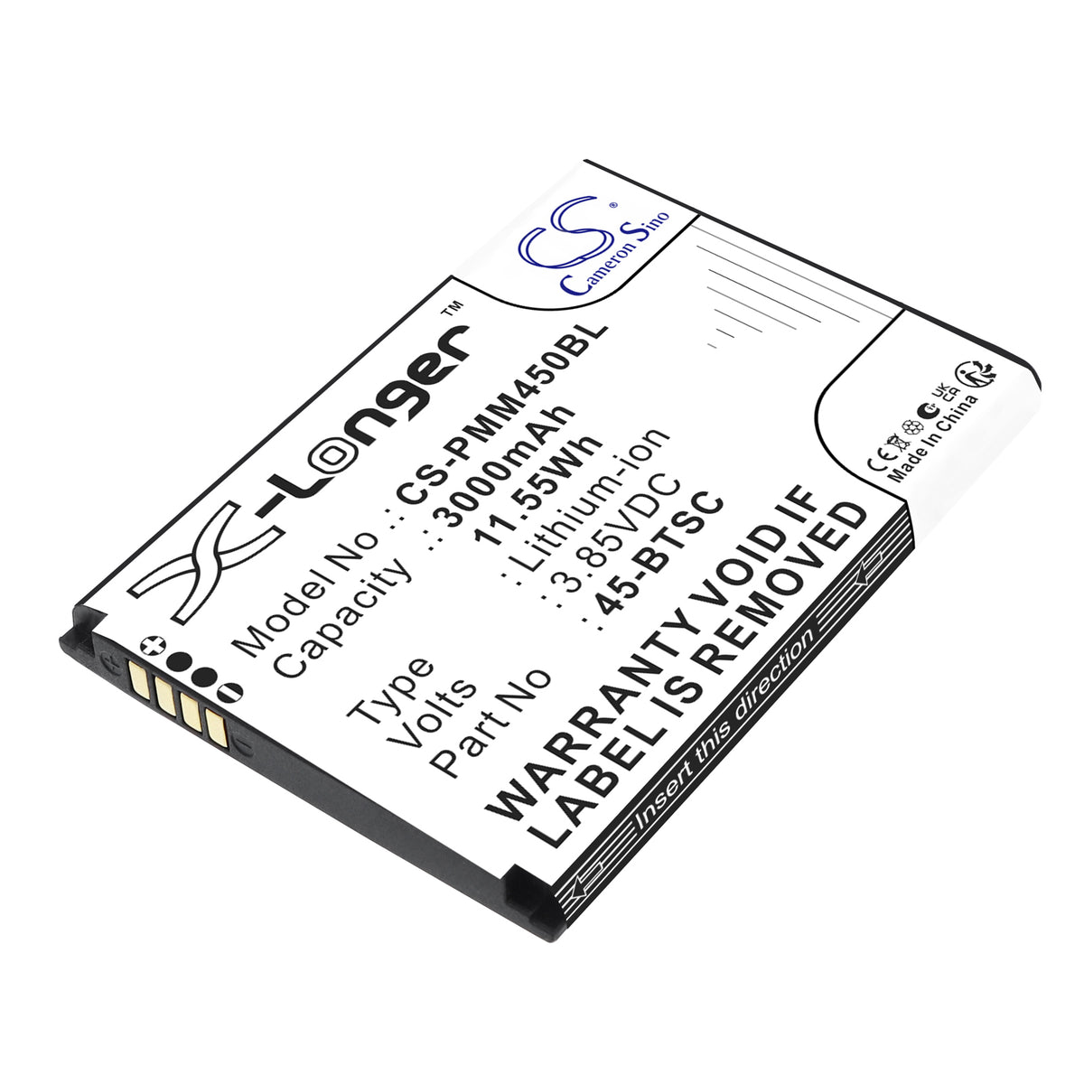 Replacement Battery for Point Mobile PM45 – Barcode Scanner – 3000mAh / 3.85V