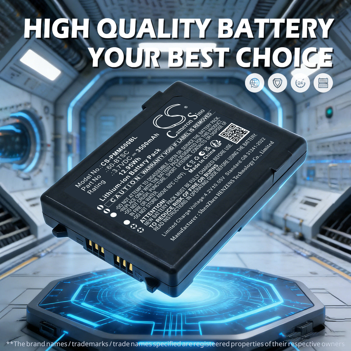 Replacement Battery for Point Mobile PM60 – Barcode Scanner – 3500mAh / 3.7V