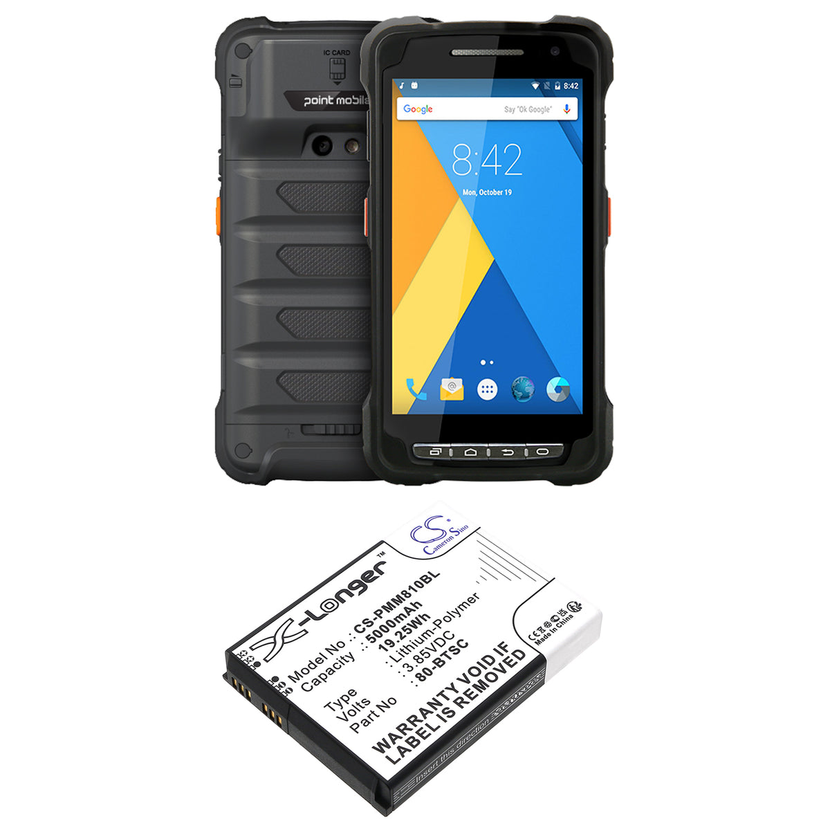 Replacement Battery for Point Mobile PM80 – Barcode Scanner – 5000mAh / 3.85V