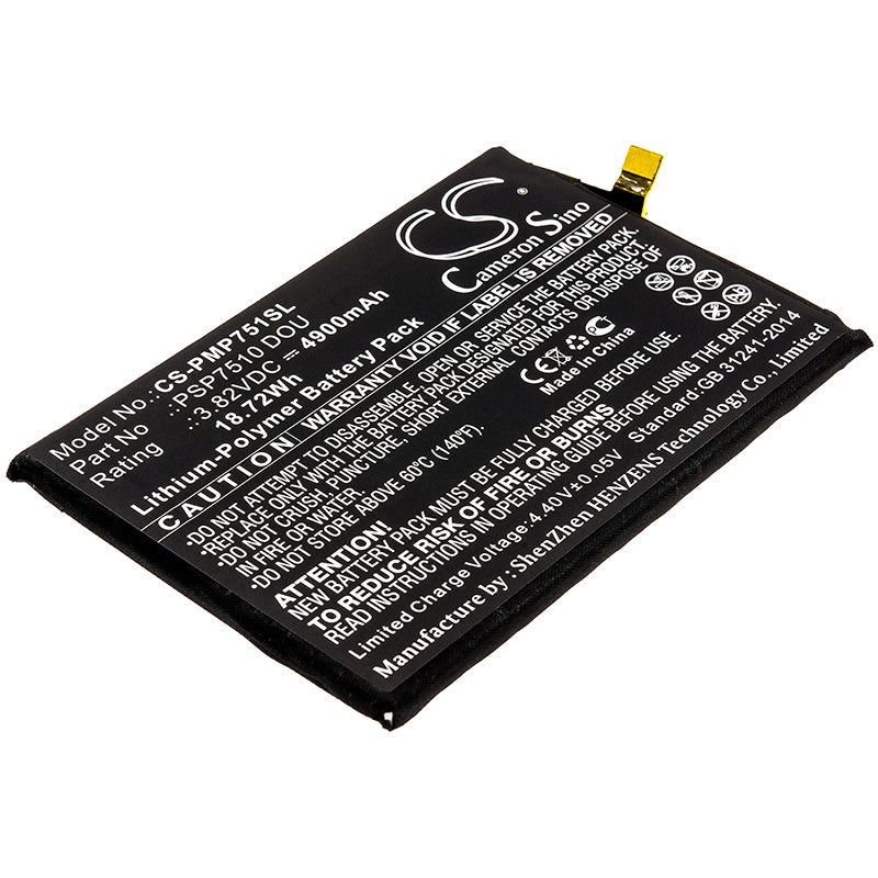 Replacement Battery for Prestigio PSP7510 DOU – Mobile, SmartPhone – 4900mAh / 3.82V - image 1