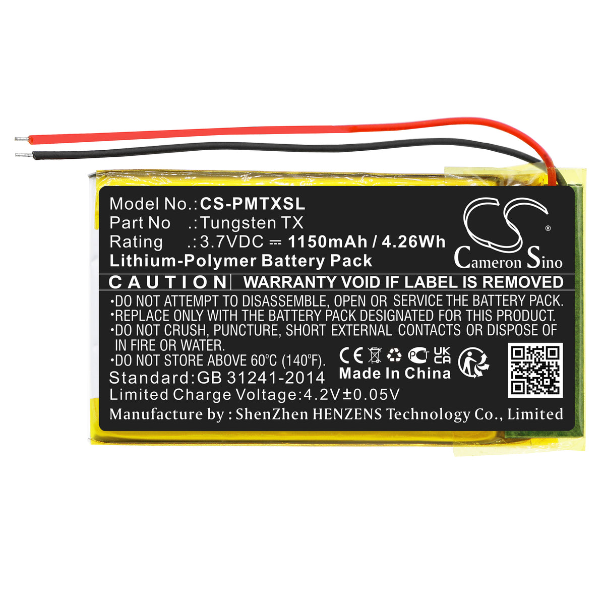 Replacement Battery for Palm Tungsten TX – PDA, Pocket PC – 1150mAh / 3.7V