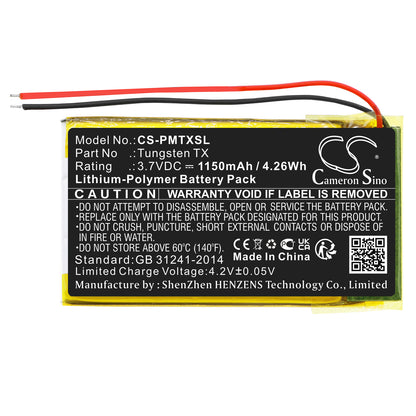 Replacement Battery for Palm Tungsten TX – PDA, Pocket PC – 1150mAh / 3.7V
