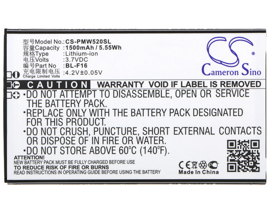 Replacement Battery for PHICOMM W520CN – Mobile, SmartPhone – 1500mAh / 3.7V - image 5