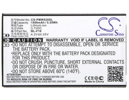 Replacement Battery for PHICOMM W520CN – Mobile, SmartPhone – 1500mAh / 3.7V - image 5