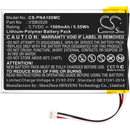 Replacement Battery for Panasonic  HX-A100 – Camera – 1500mAh / 5.55Wh / 3.7V