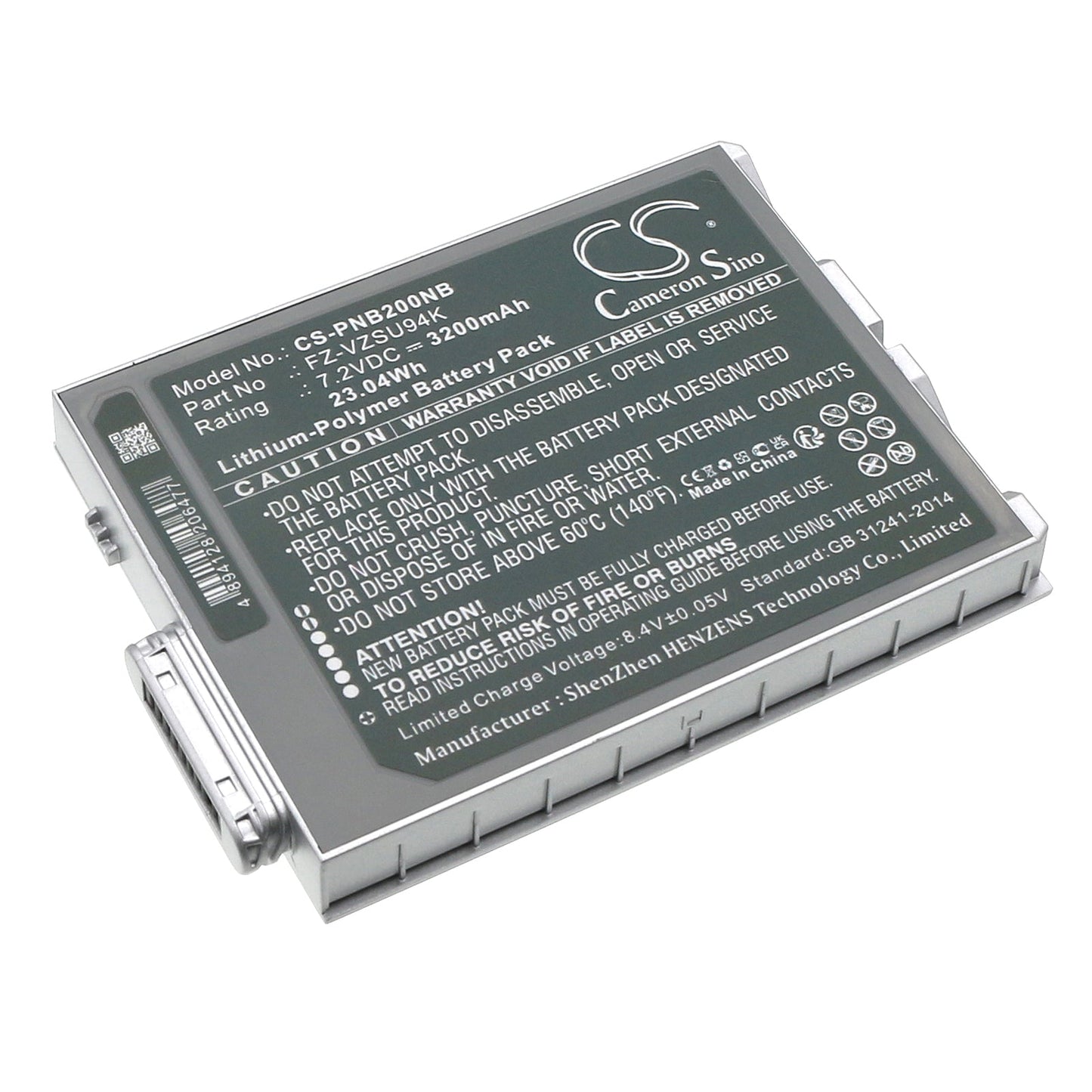 Replacement Battery for Panasonic  FZ-B2 – Notebook, Laptop – 3200mAh / 23.04Wh / 7.2V