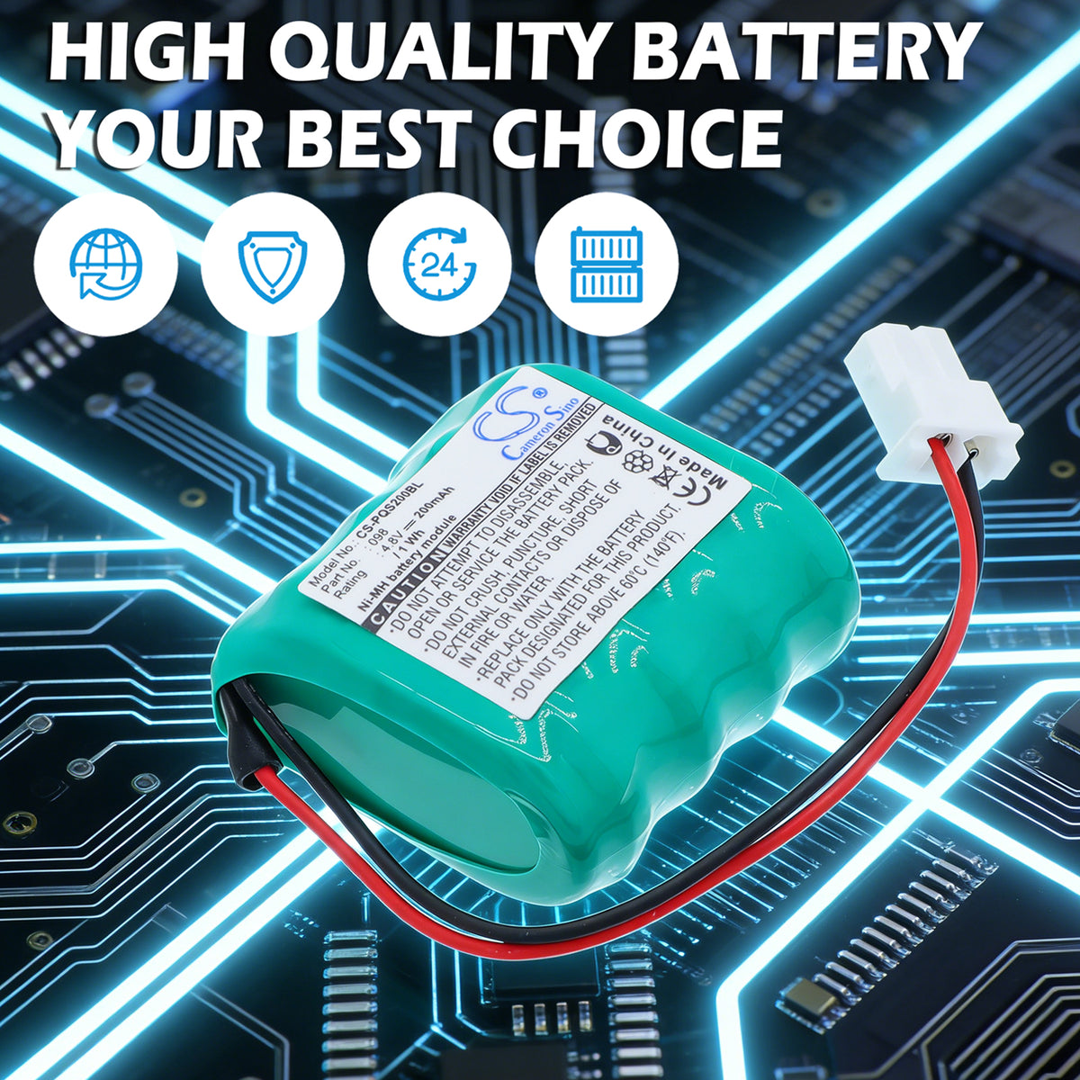 Replacement Battery for HandHeld | PSC Quick Check QC150 – Barcode Scanner – 200mAh / 4.8V