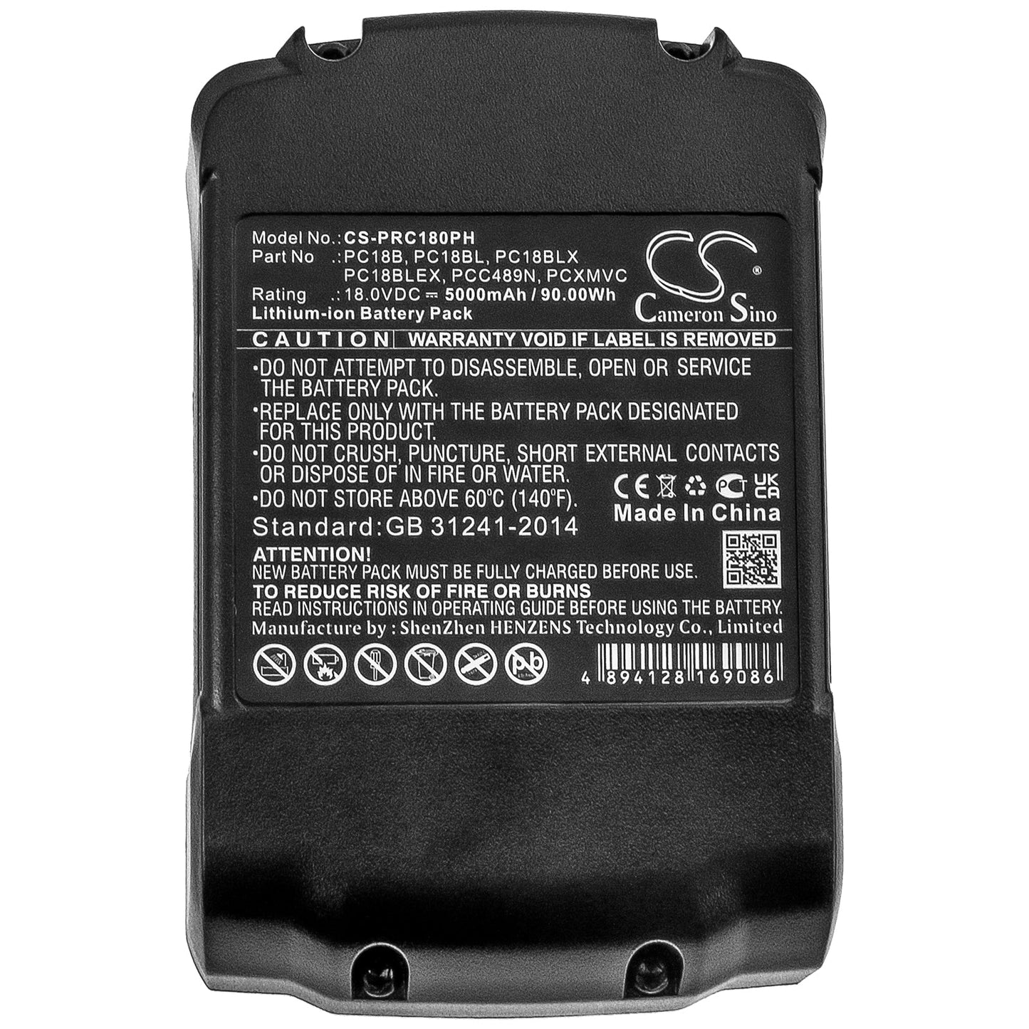 Replacement Battery for Porter Cable  PC1800D – Power Tools – 5000mAh / 90.00Wh / 18.0V