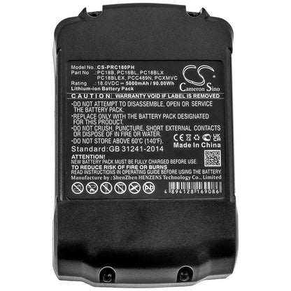 Replacement Battery for Porter Cable PC18CS – Power Tool – 5000mAh / 18V